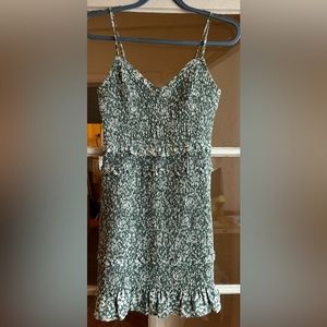 Abercrombie & Fitch green and white mini dress. Size Medium.